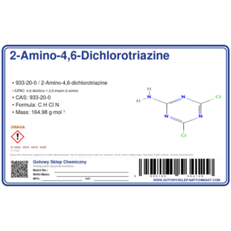 2-AMino-4,6-dichlorotriazine, CAS 933-20-0 — etykieta produktu chemicznego