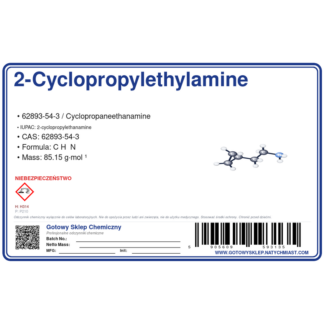 2-cyclopropylethylaMine, CAS 62893-54-3 — etykieta produktu chemicznego