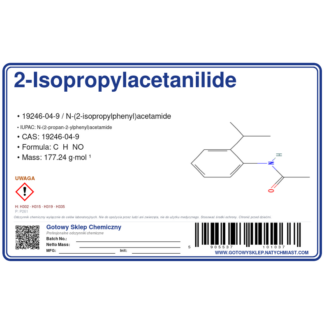 2-isopropylacetanilide, CAS 19246-04-9 — etykieta produktu chemicznego