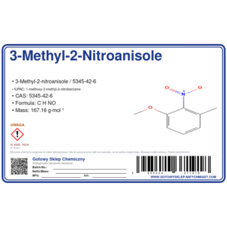 3-Methyl-2-nitroanisole, CAS 5345-42-6 — etykieta produktu chemicznego