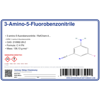 3-aMino-5-fluorobenzonitrile, CAS 210992-28-2 — etykieta produktu chemicznego