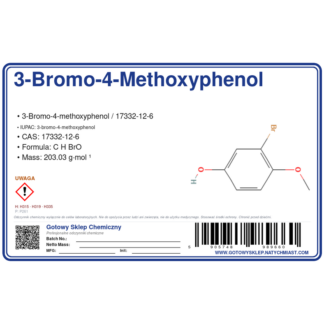 3-broMo-4-Methoxyphenol, CAS 17332-12-6 — etykieta produktu chemicznego
