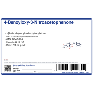 4-Benzyloxy-3-nitroacetophenone, CAS 14347-05-8 — etykieta produktu chemicznego