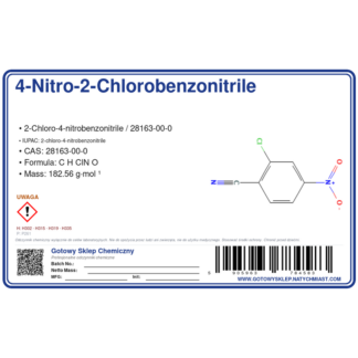 4-nitro-2-chlorobenzonitrile, CAS 28163-00-0 — etykieta produktu chemicznego