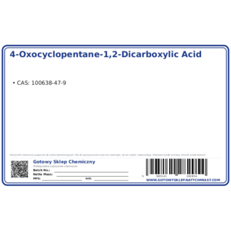 4-oxocyclopentane-1,2-dicarboxylic acid, CAS 100638-47-9 — etykieta produktu chemicznego