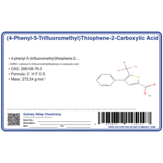 (4-phenyl-5-trifluoroMethyl)thiophene-2-carboxylic acid, CAS 208108-76-3 — etykieta produktu chemicznego