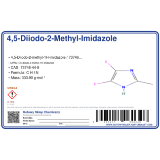4,5-diiodo-2-Methyl-iMidazole, CAS 73746-44-8 — etykieta produktu chemicznego