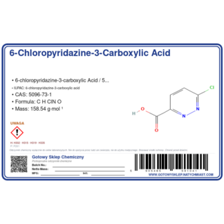 6-chloropyridazine-3-carboxylic acid, CAS 5096-73-1 — etykieta produktu chemicznego