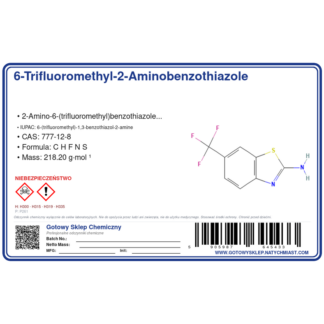 6-trifluoroMethyl-2-aMinobenzothiazole, CAS 777-12-8 — etykieta produktu chemicznego