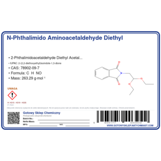 N-phthaliMido aMinoacetaldehyde diethyl acetal, CAS 78902-09-7 — etykieta produktu chemicznego