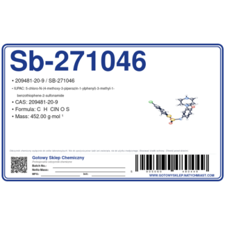 SB-271046, CAS 209481-20-9 — etykieta produktu chemicznego