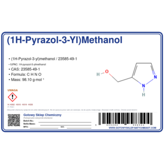 (1H-Pyrazol-3-yl)methanol, CAS 23585-49-1 — etykieta produktu chemicznego