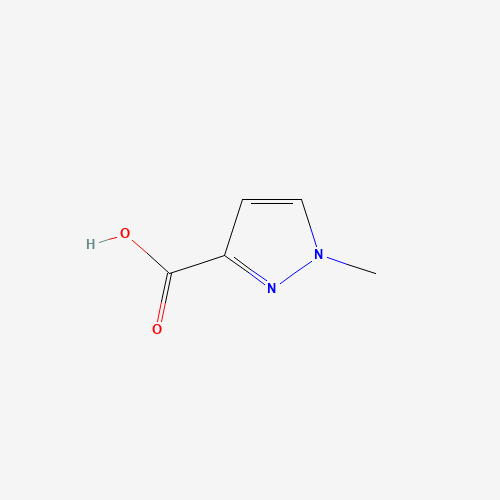 Szkielet 2D 1-Methyl-1H-pyrazole-3-carboxylic acid, CAS 25016-20-0, wzór C5H6N2O2