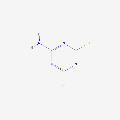 Szkielet 2D 2-AMino-4,6-dichlorotriazine, CAS 933-20-0, wzór C3H2Cl2N4