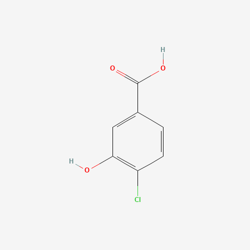 Szkielet 2D 4-Chloro-3-hydroxybenzoic acid, CAS 34113-69-4, wzór C7H5ClO3