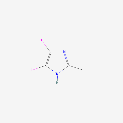 Szkielet 2D 4,5-diiodo-2-Methyl-iMidazole, CAS 73746-44-8, wzór C4H4I2N2