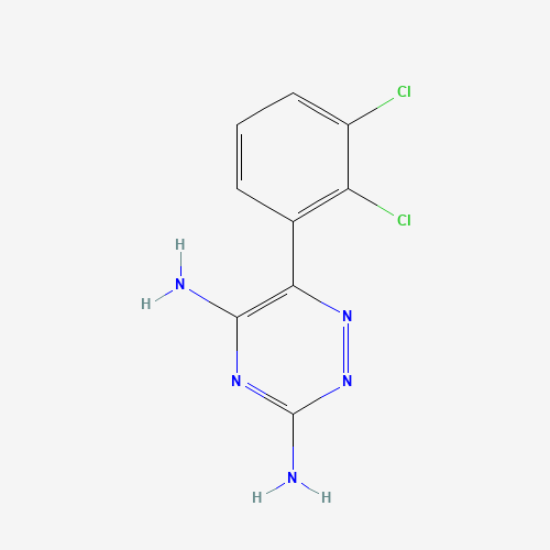 Szkielet 2D 3,5-DIAMINO-6-(2, 3-DICHLOROPHENYL)-1,2,4-TRIAZINE, CAS 84057-84-1, wzór C9H7Cl2N5