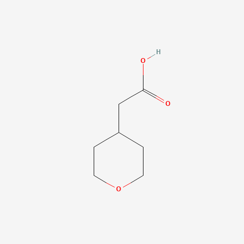 Szkielet 2D Tetrahydropyranyl-4-acetic acid, CAS 85064-61-5, wzór C7H12O3