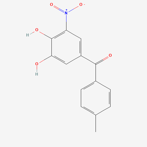 Szkielet 2D 3,4-dihydroxy-4'-Methyl-5-nitrobenzophenone, CAS 134308-13-7, wzór C14H11NO5