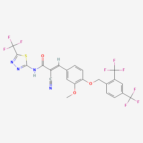 Szkielet 2D XCT790, CAS 796844-24-1, wzór C23H13F9N4O3S